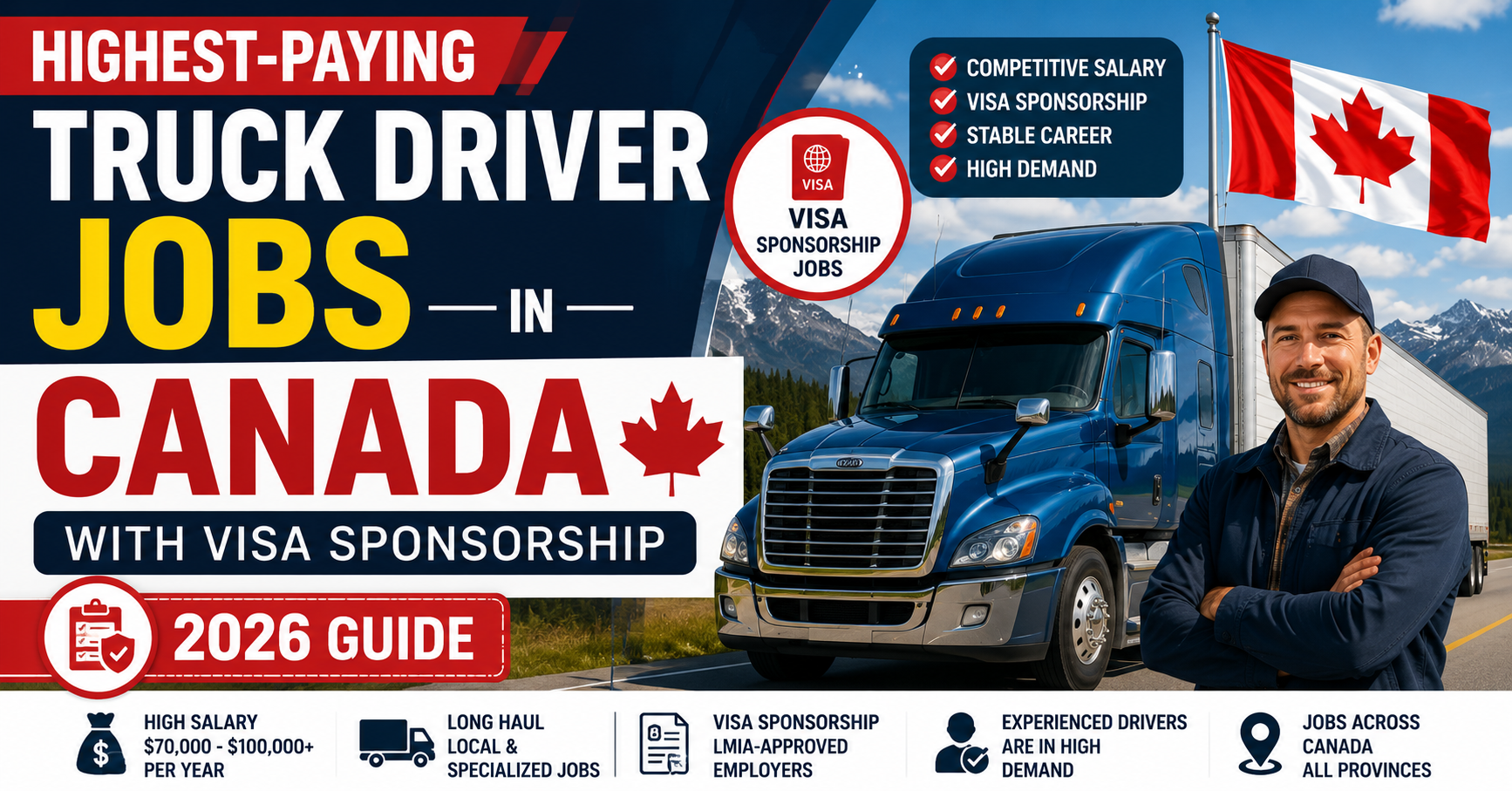 Highest-Paying Truck Driver Jobs in Canada with Visa Sponsorship (2026 Guide)